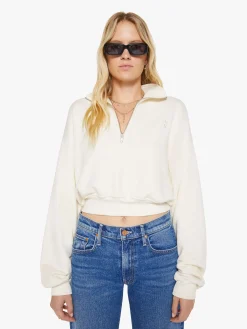 Cropped Half-Zip Sweatshirt