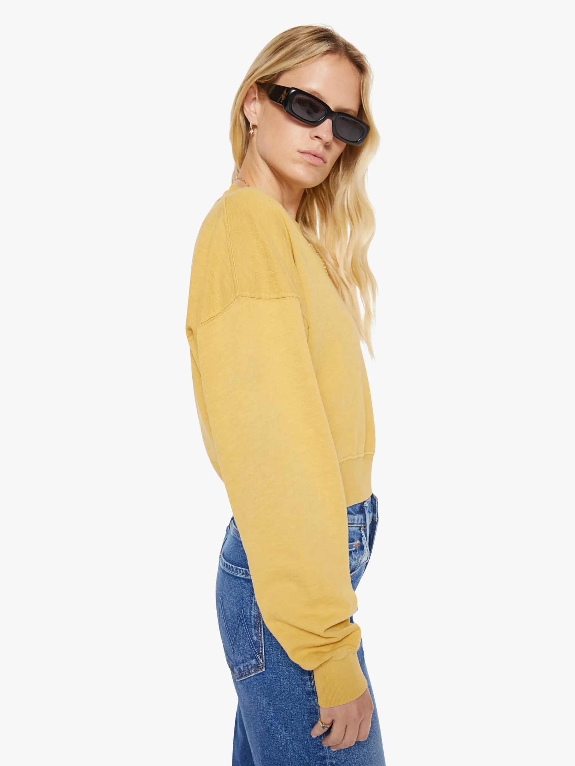 Eterne Cropped V-Neck Sweatshirt