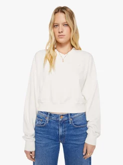 Eterne Cropped V-Neck Sweatshirt