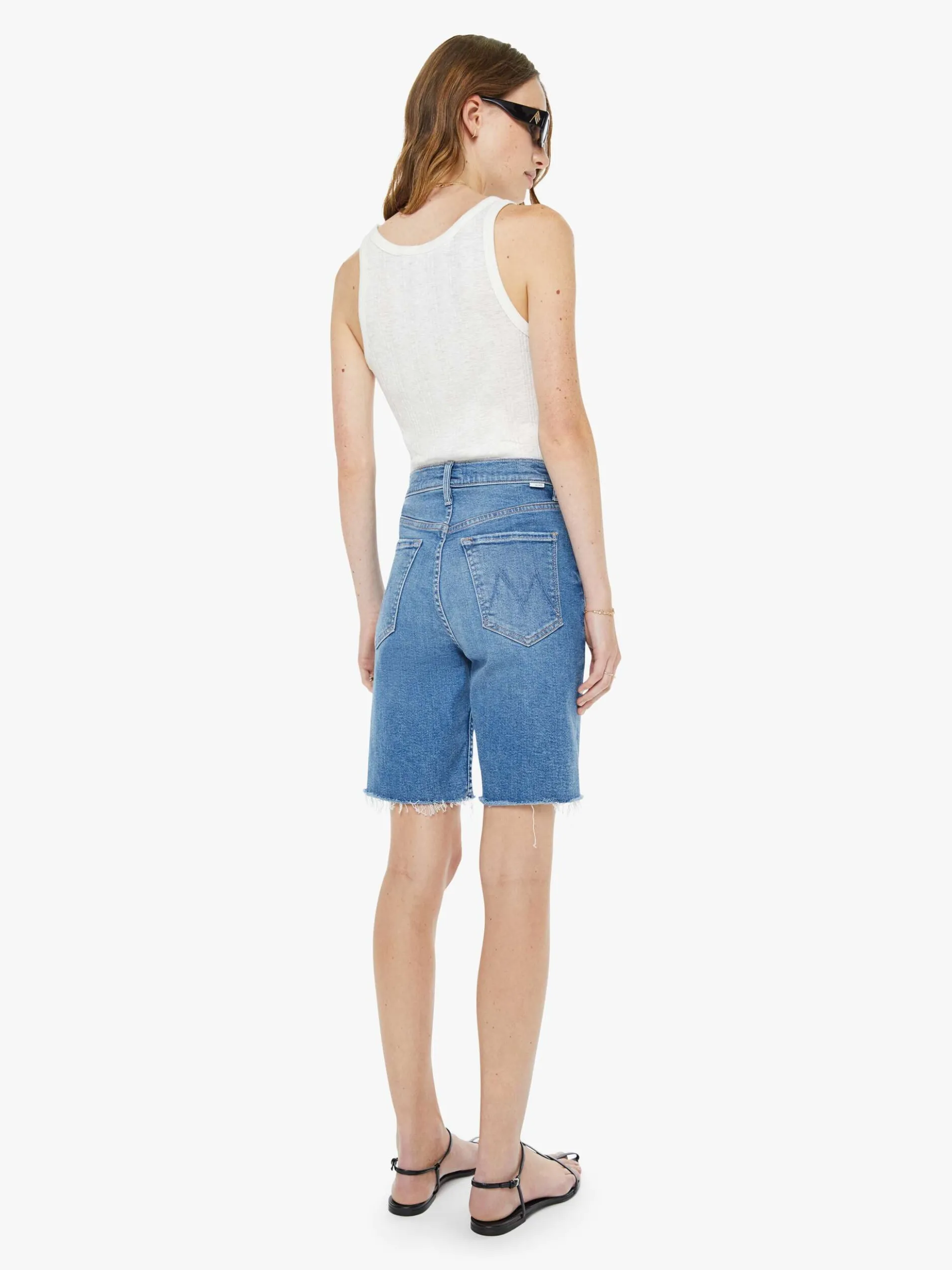 High Waisted Rider Bermuda Short Fray