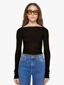 Long Sleeve Boatneck Top