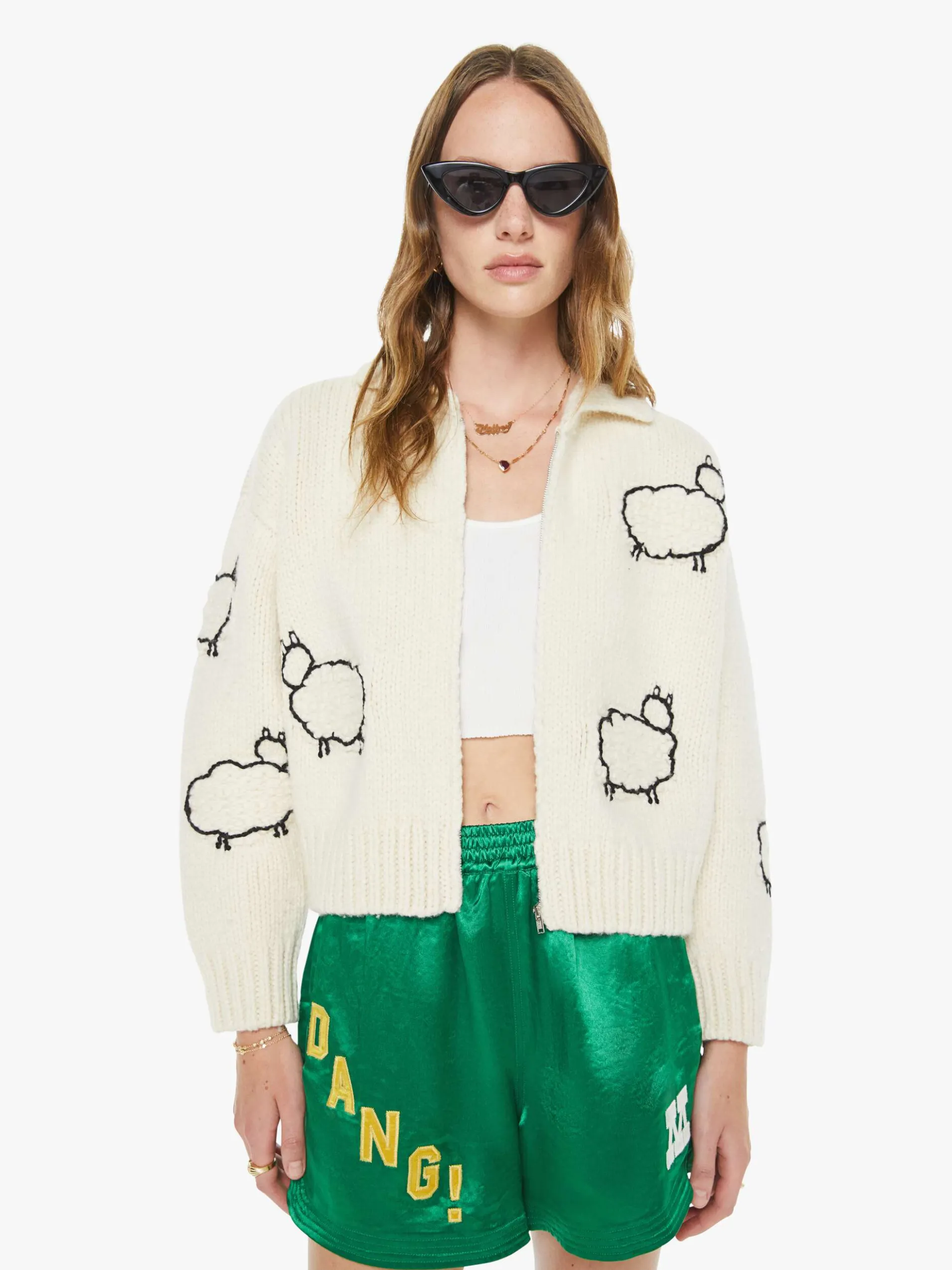 The Crop Raquette Cardigan