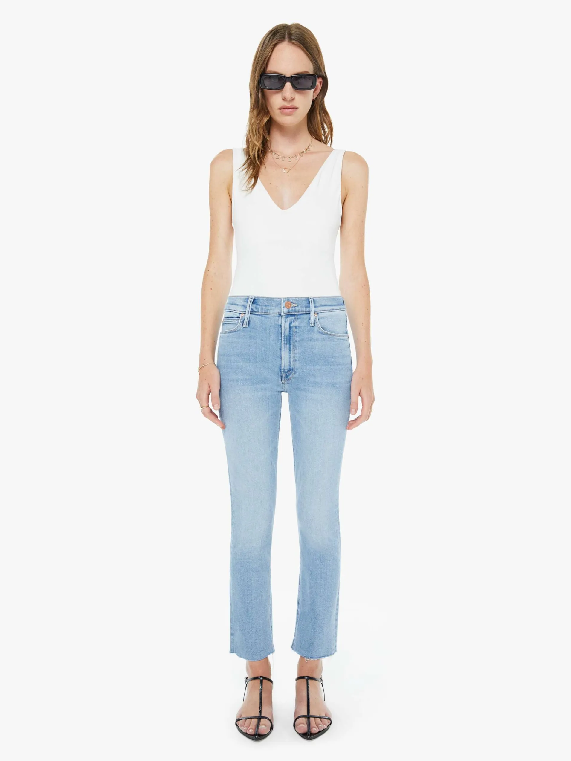 The Mid Rise Dazzler Ankle Fray