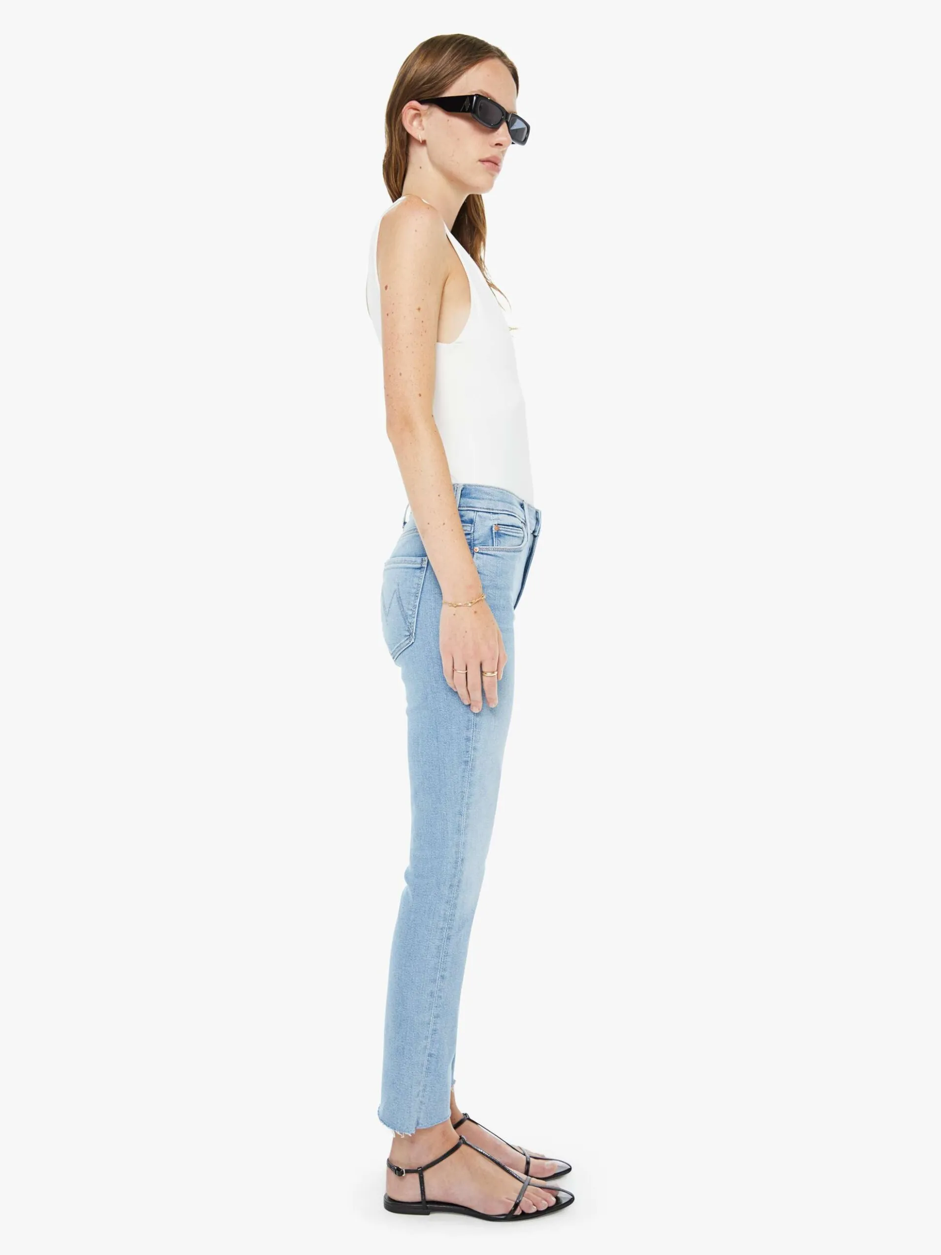 The Mid Rise Dazzler Ankle Fray